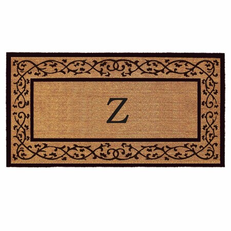 Monogram Door Mat, Black, Natural, 36 in W x 72 in L